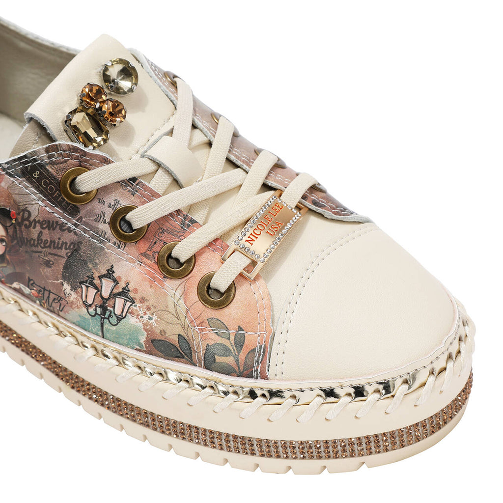 BLING23110 | Zapatillas de plataforma de cuero | Virtual Friend