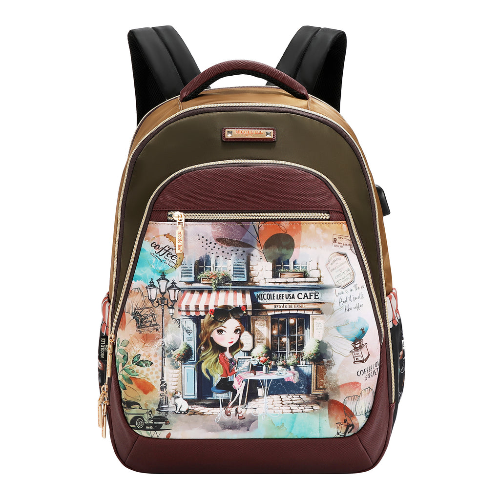 BP17604 | Mochila de moda con múltiples compartimentos | Virtual Friend