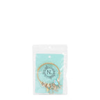 BR8023 | Pulsera de cable dorada con charms oceánicos | Blue