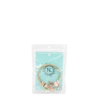 BR8023 | Pulsera de cable dorada con charms oceánicos | Pink