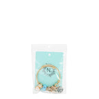 BR8024 | Pulsera de cable dorada con charms marinos románticos | Blue