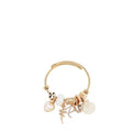 BR8024 | Pulsera de cable dorada con charms marinos románticos | White