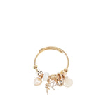 BR8024 | Pulsera de cable dorada con charms marinos románticos | White