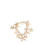BR8025 | Pulsera de cadena dorada con charms marinos | Gold