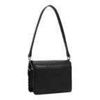 EMB17669 | Bolso satchel con logotipo NL en relieve | Black