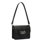 EMB17669 | Bolso satchel con logotipo NL en relieve | Black