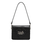 EMB17669 | Bolso satchel con logotipo NL en relieve | Black