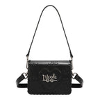 EMB17669 | Bolso satchel con logotipo NL en relieve | Black