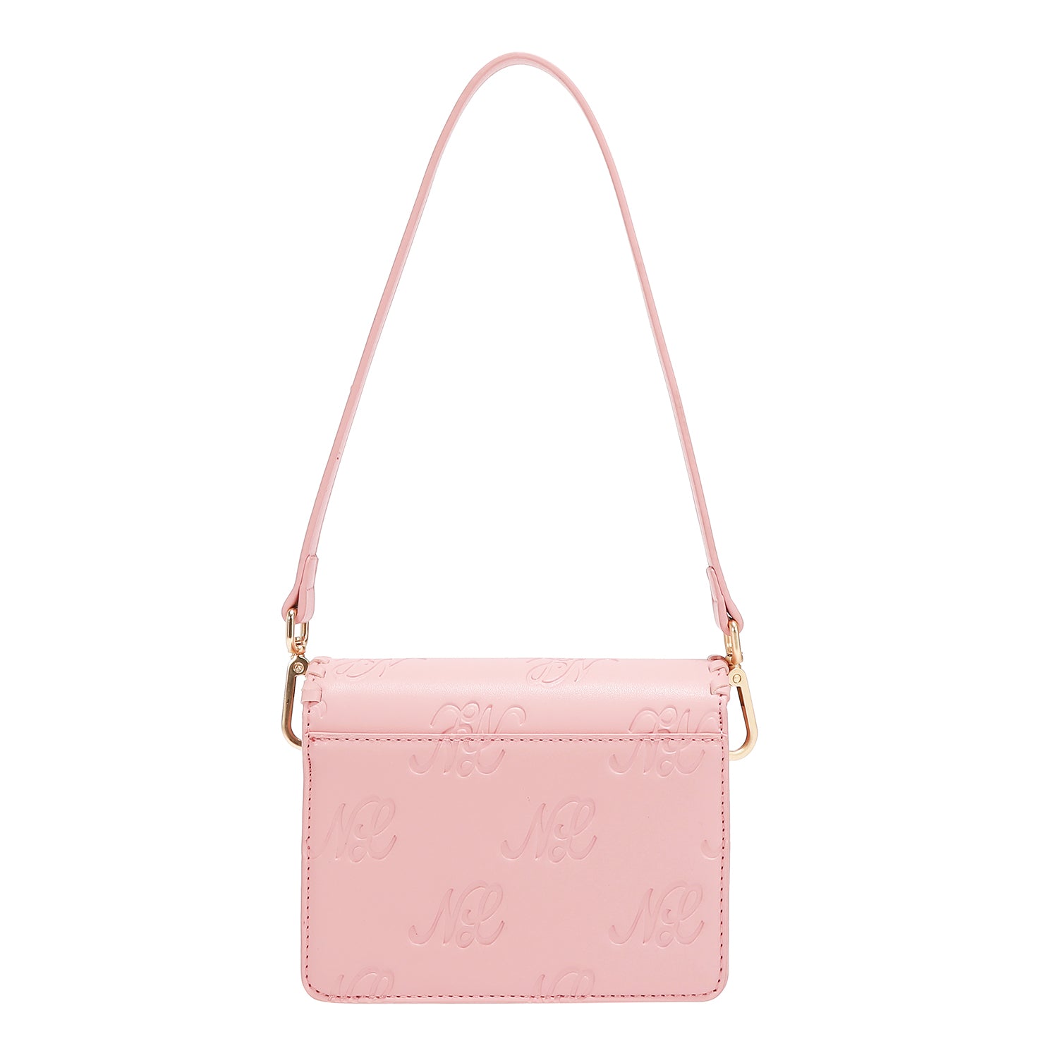EMB17669 | Bolso satchel con logotipo NL en relieve | Pink