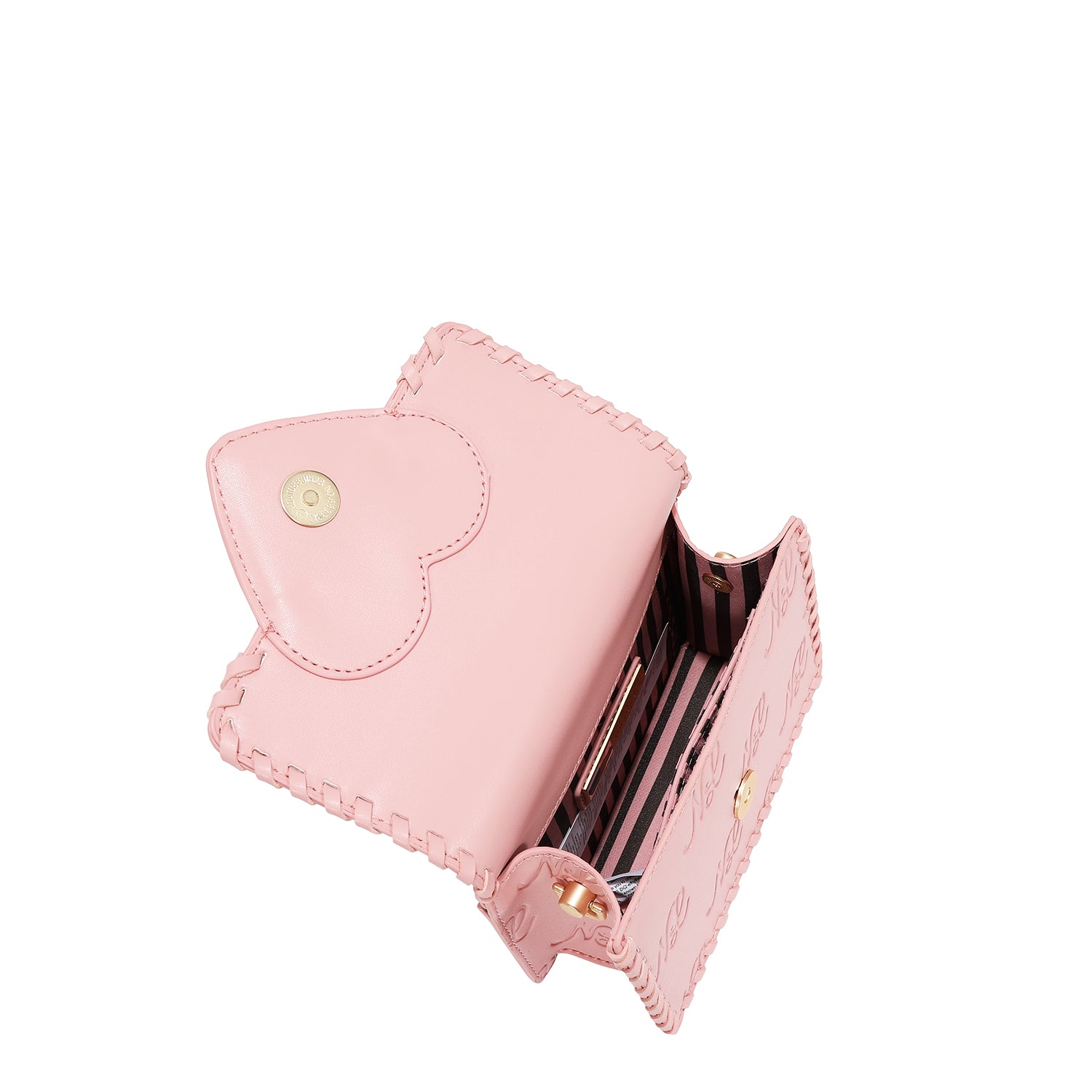 EMB17669 | Bolso satchel con logotipo NL en relieve | Pink
