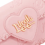 EMB17669 | Bolso satchel con logotipo NL en relieve | Pink