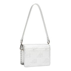 EMB17669 | Bolso satchel con logotipo NL en relieve | Silver