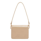 EMB17669 | Bolso satchel con logotipo NL en relieve | Taupe