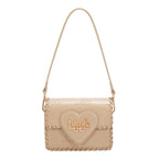 EMB17669 | Bolso satchel con logotipo NL en relieve | Taupe