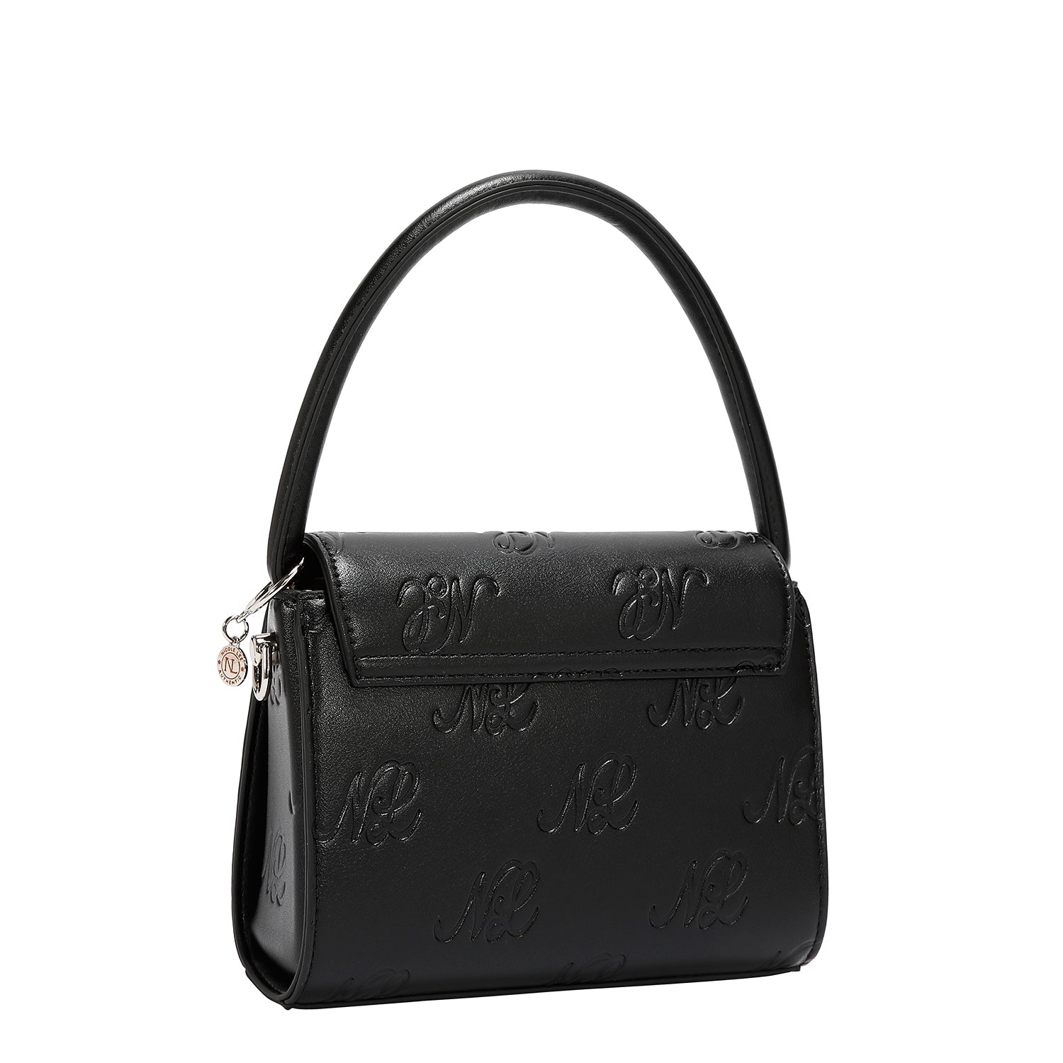 EMB17670 | Bolso crossbody con logotipo NL en relieve | Black