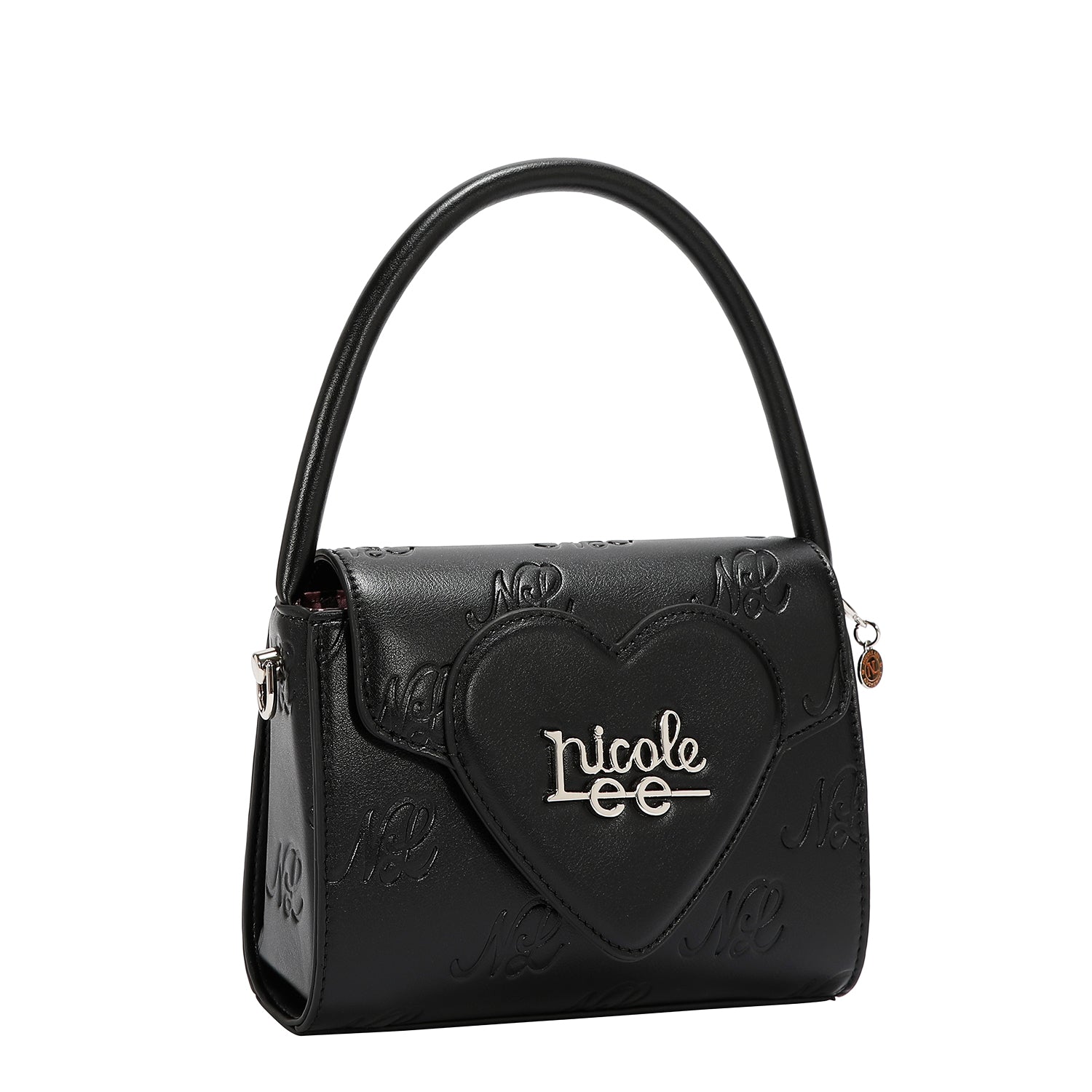 EMB17670 | Bolso crossbody con logotipo NL en relieve | Black