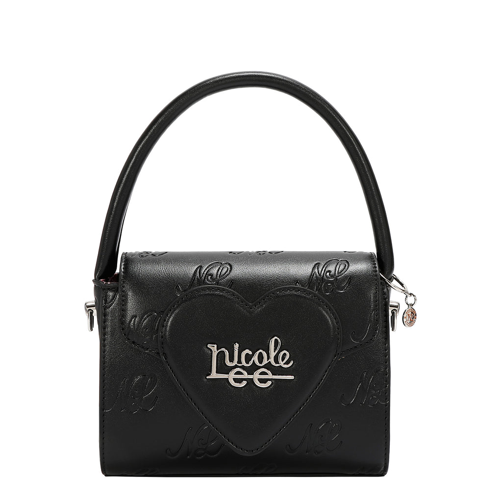 EMB17670 | Bolso crossbody con logotipo NL en relieve | Black