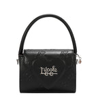 EMB17670 | Bolso crossbody con logotipo NL en relieve | Black