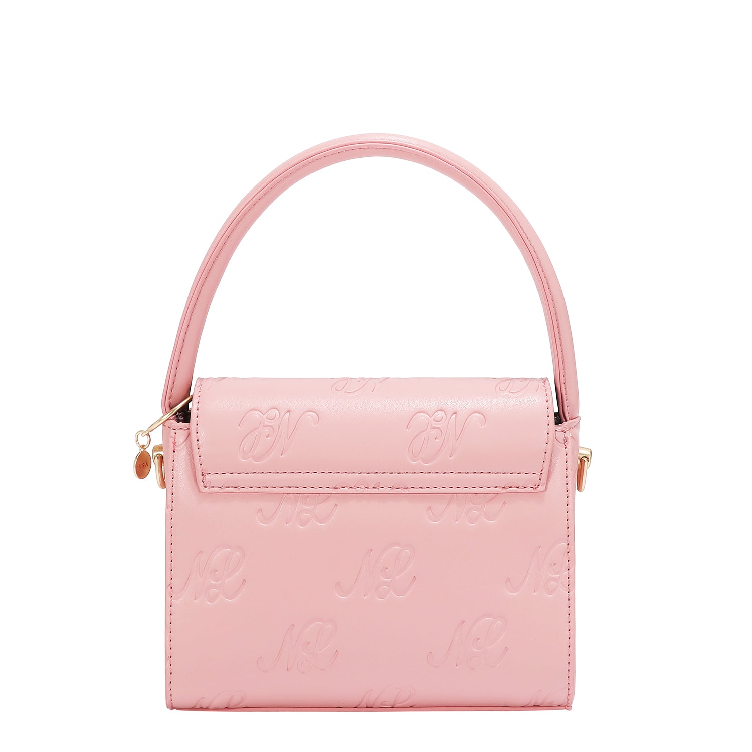 EMB17670 | Bolso crossbody con logotipo NL en relieve | Pink
