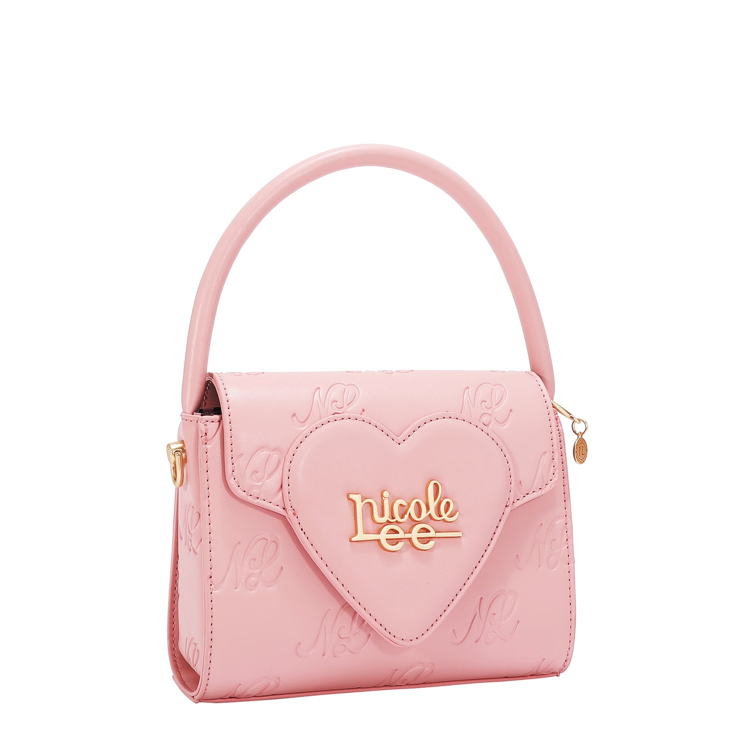 EMB17670 | Bolso crossbody con logotipo NL en relieve | Pink