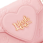 EMB17670 | Bolso crossbody con logotipo NL en relieve | Pink