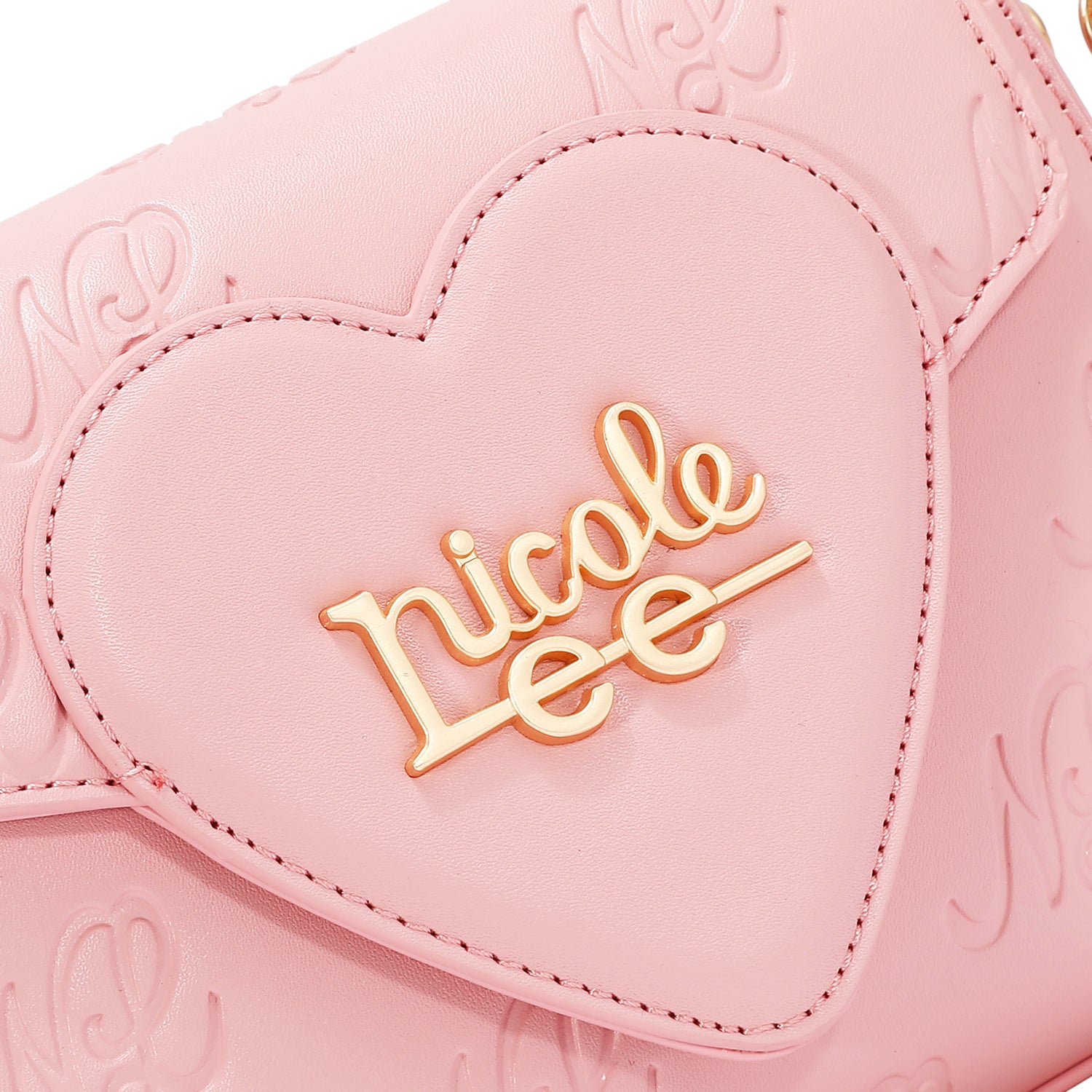 EMB17670 | Bolso crossbody con logotipo NL en relieve | Pink