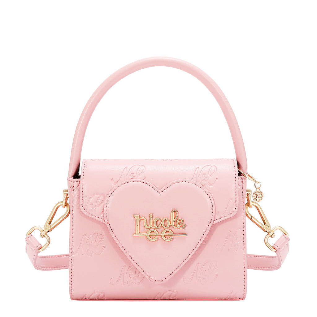 EMB17670 | Bolso crossbody con logotipo NL en relieve | Pink