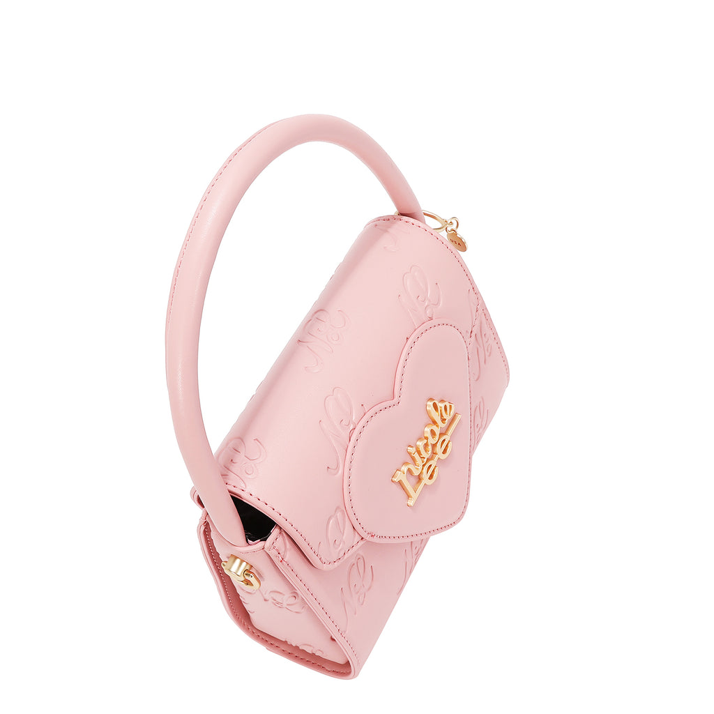 EMB17670 | Bolso crossbody con logotipo NL en relieve | Pink