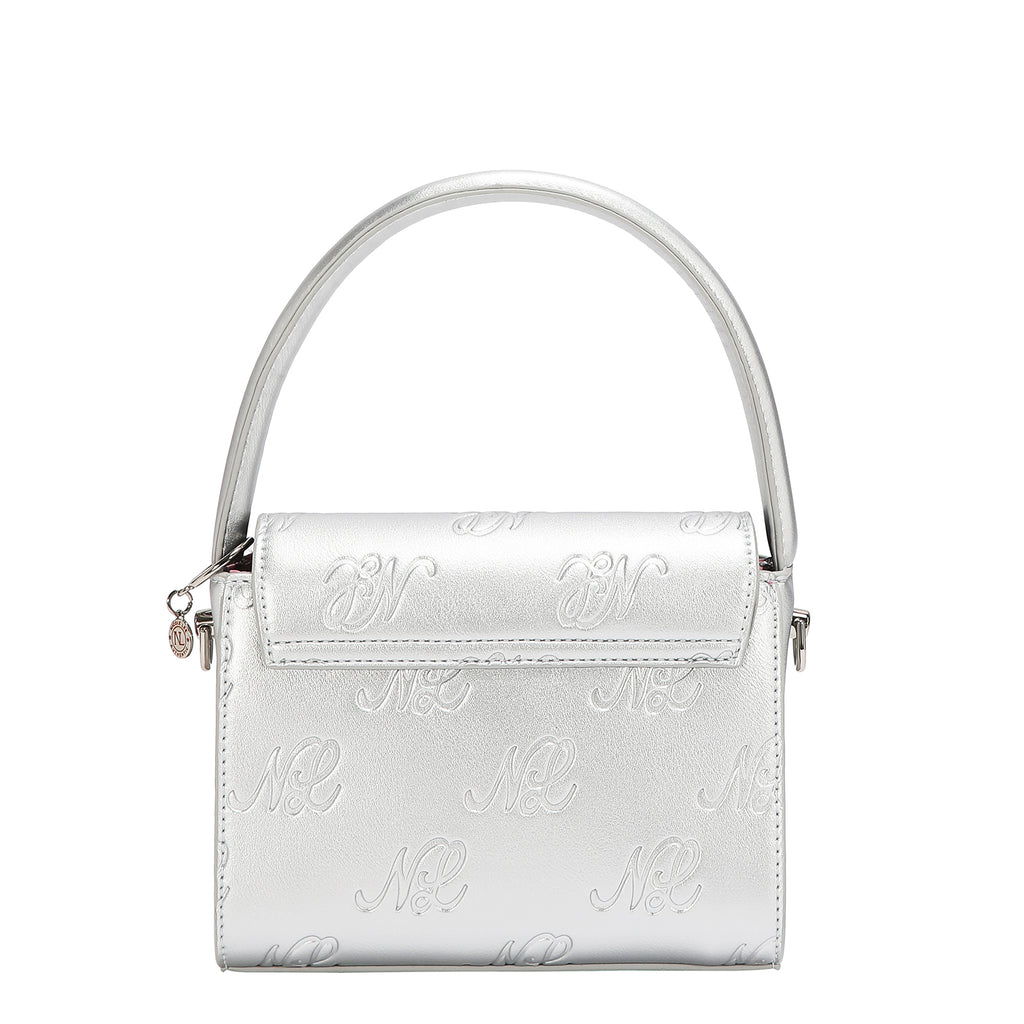 EMB17670 | Bolso crossbody con logotipo NL en relieve | Silver
