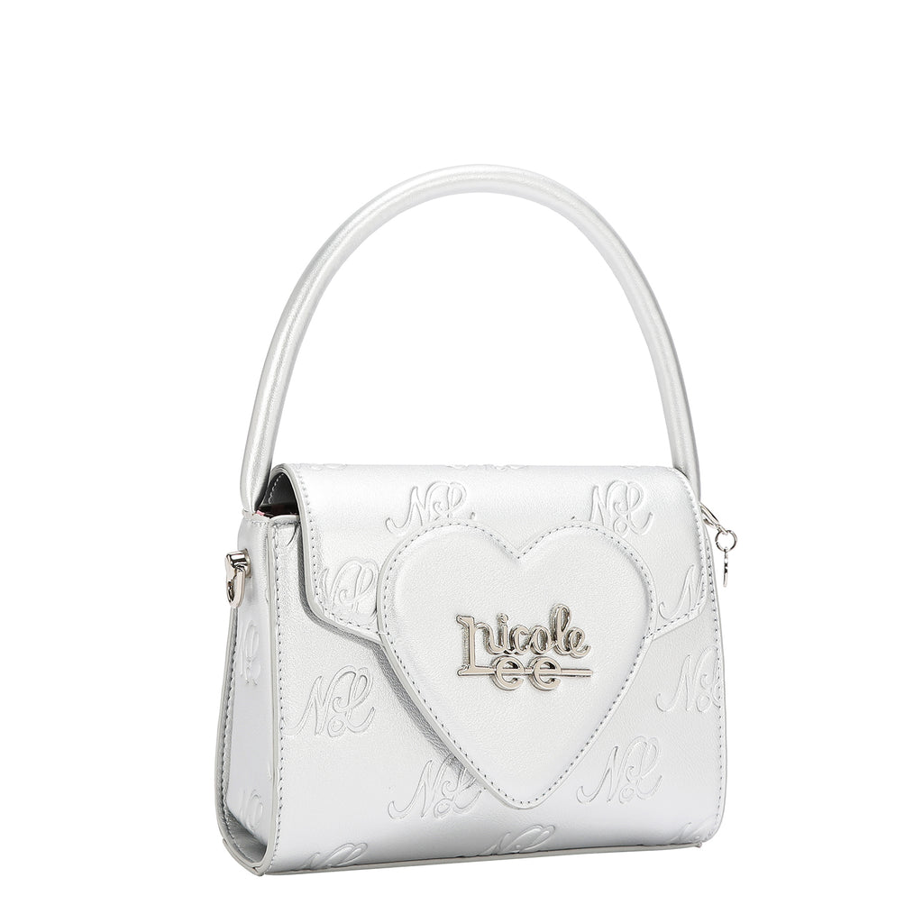 EMB17670 | Bolso crossbody con logotipo NL en relieve | Silver