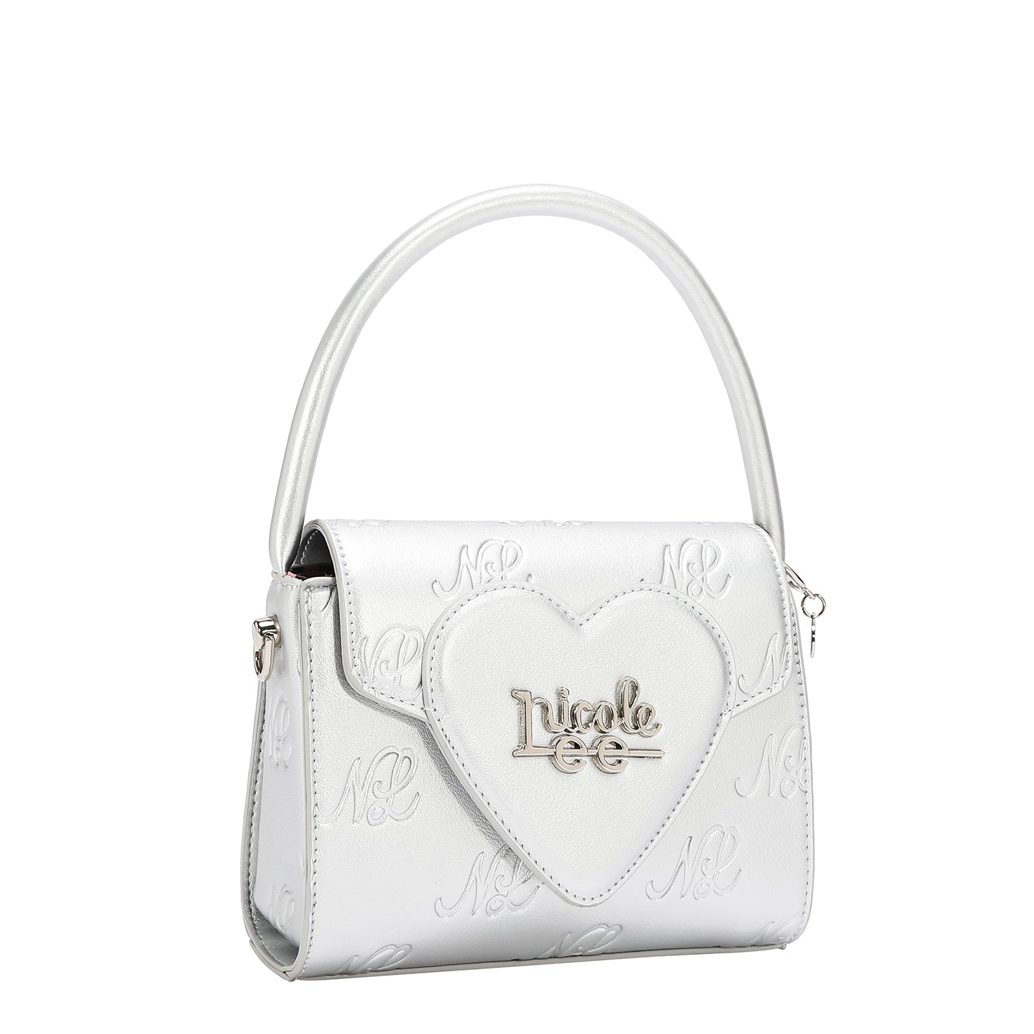 EMB17670 | Bolso crossbody con logotipo NL en relieve | Silver