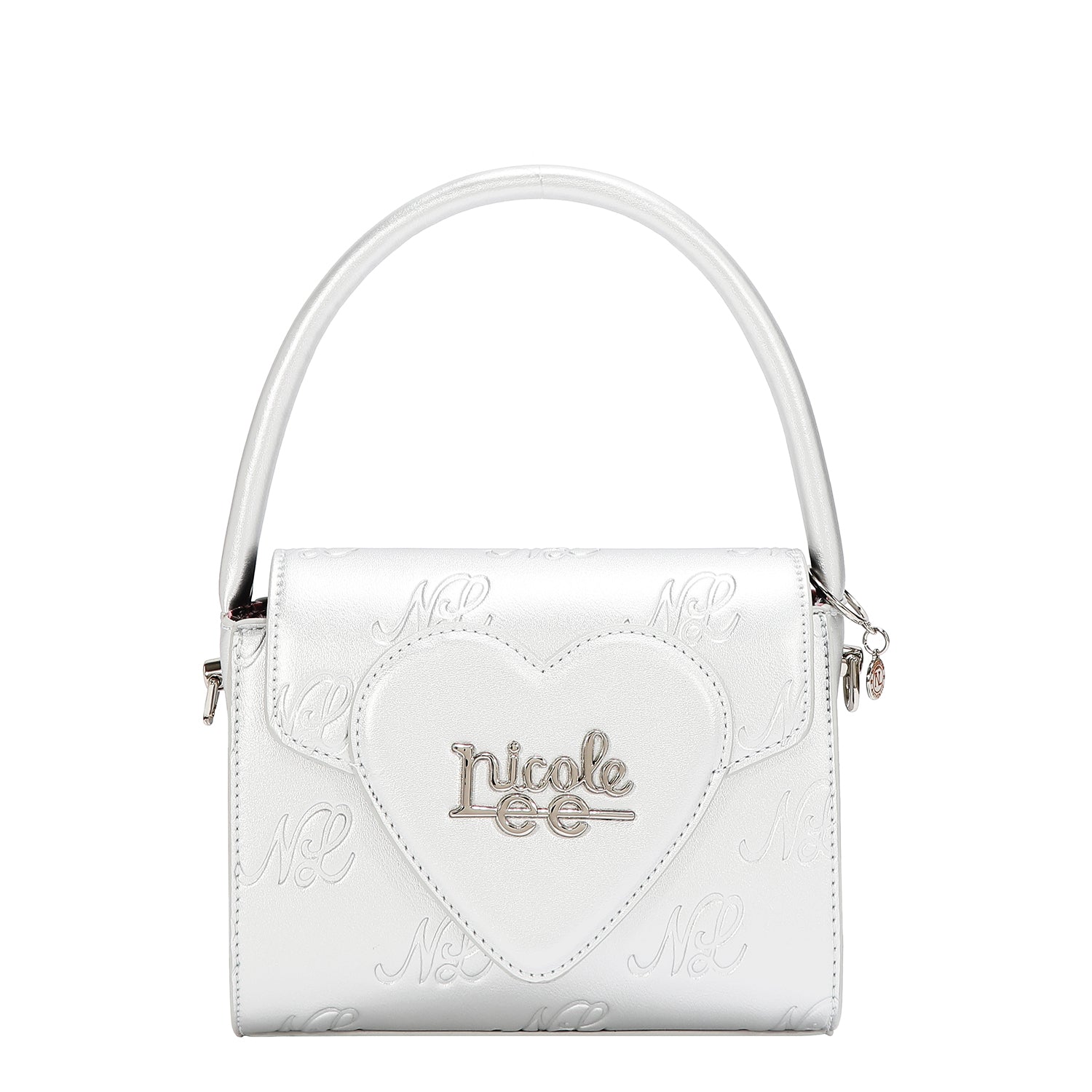 EMB17670 | Bolso crossbody con logotipo NL en relieve | Silver