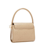 EMB17670 | Bolso crossbody con logotipo NL en relieve | Taupe