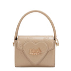 EMB17670 | Bolso crossbody con logotipo NL en relieve | Taupe