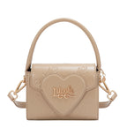 EMB17670 | Bolso crossbody con logotipo NL en relieve | Taupe