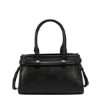 EMB17671 | Bolso de hombro con logotipo NL en relieve | Black