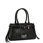 EMB17671 | Bolso de hombro con logotipo NL en relieve | Black