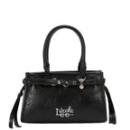 EMB17671 | Bolso de hombro con logotipo NL en relieve | Black
