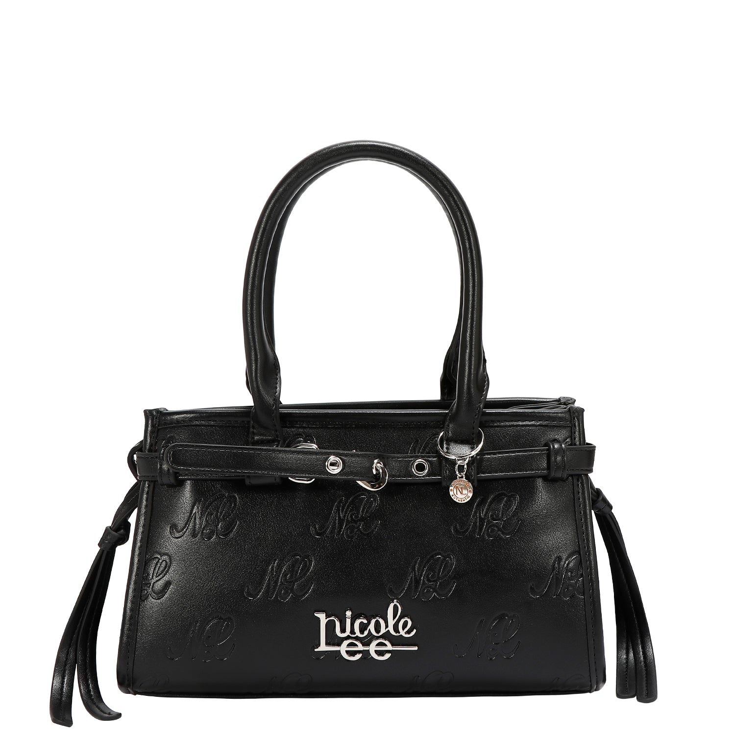 EMB17671 | Bolso de hombro con logotipo NL en relieve | Black
