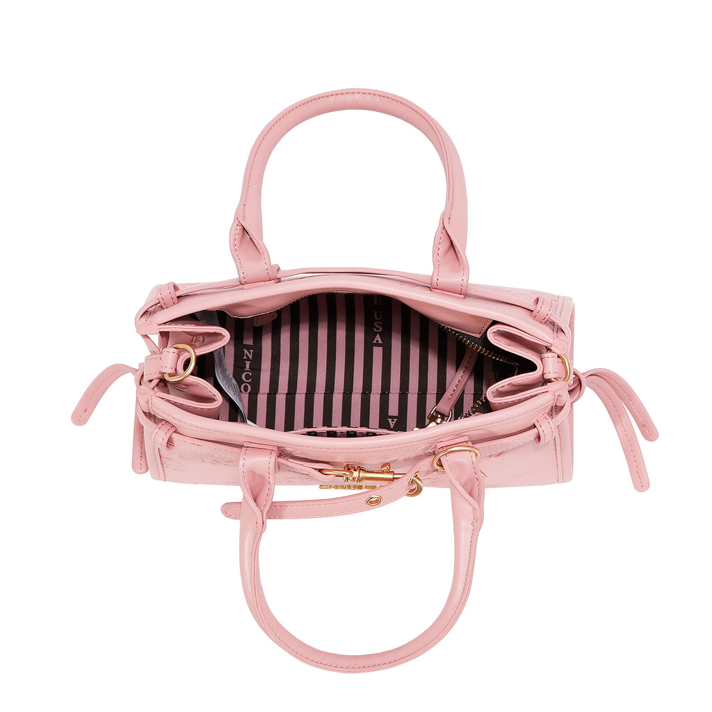 EMB17671 | Bolso de hombro con logotipo NL en relieve | Pink