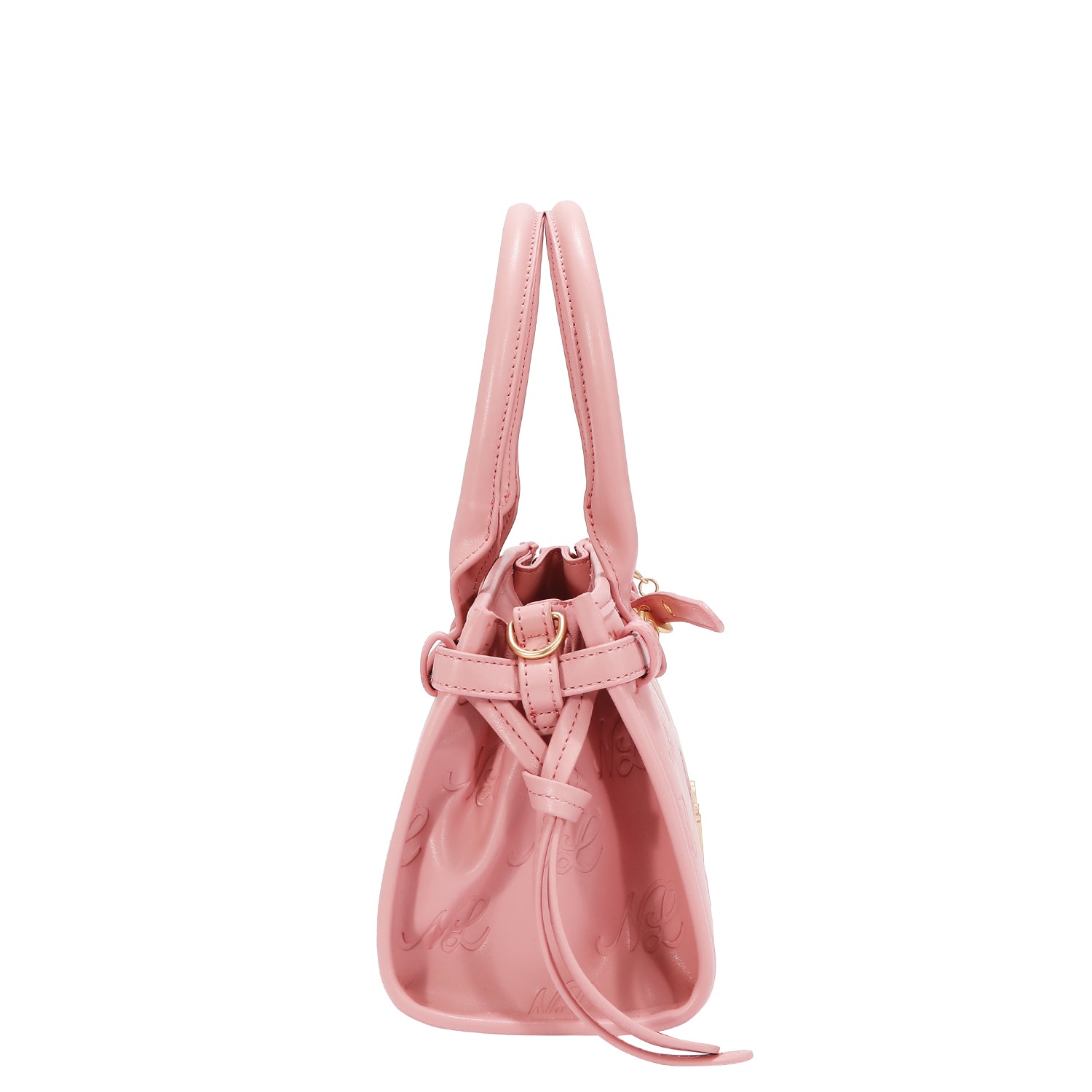 EMB17671 | Bolso de hombro con logotipo NL en relieve | Pink