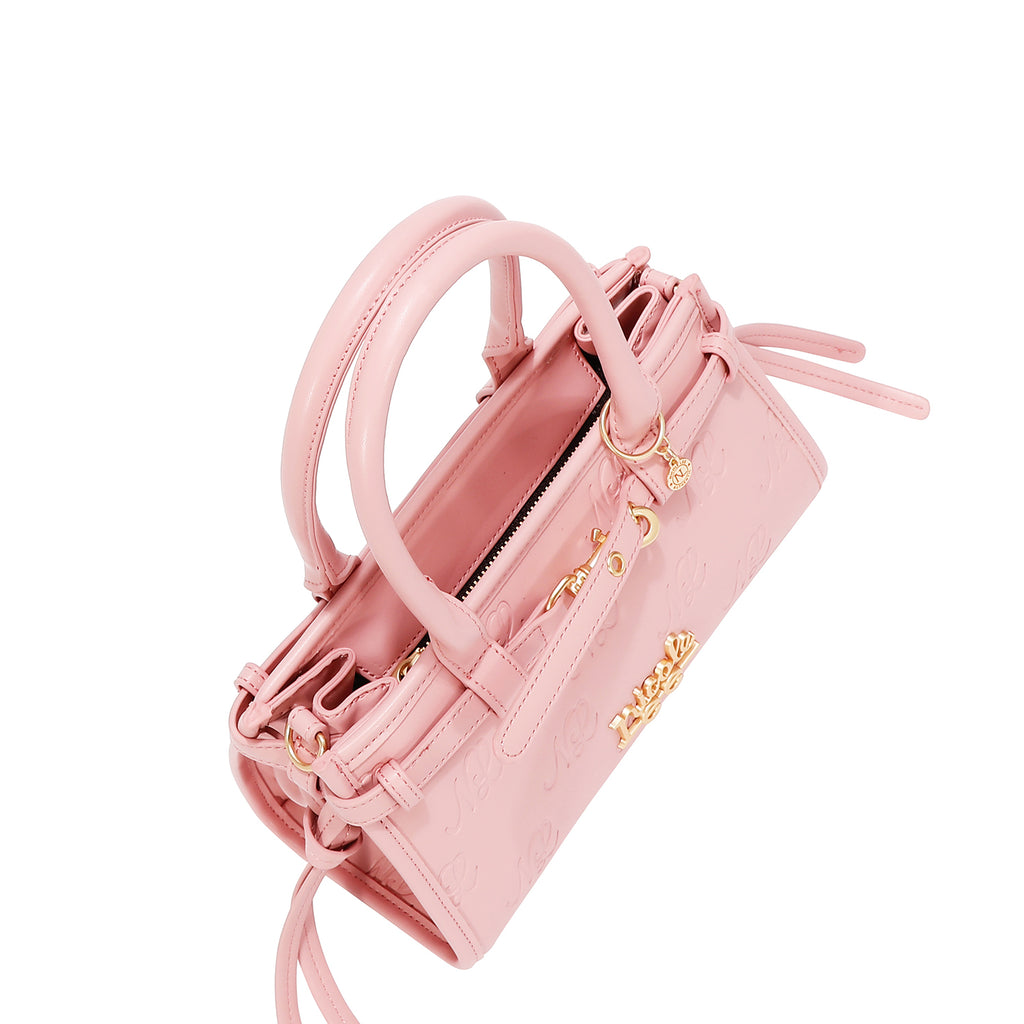 EMB17671 | Bolso de hombro con logotipo NL en relieve | Pink