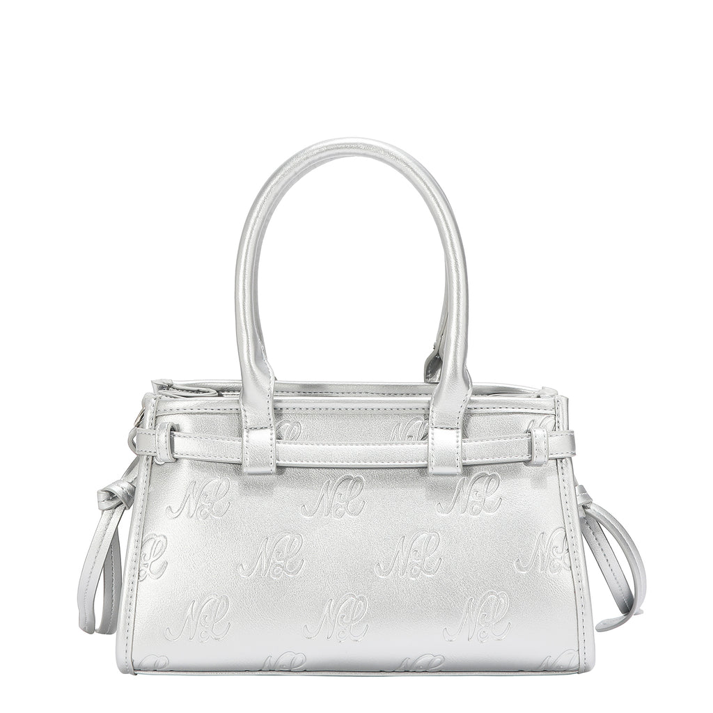 EMB17671 | Bolso de hombro con logotipo NL en relieve | Silver