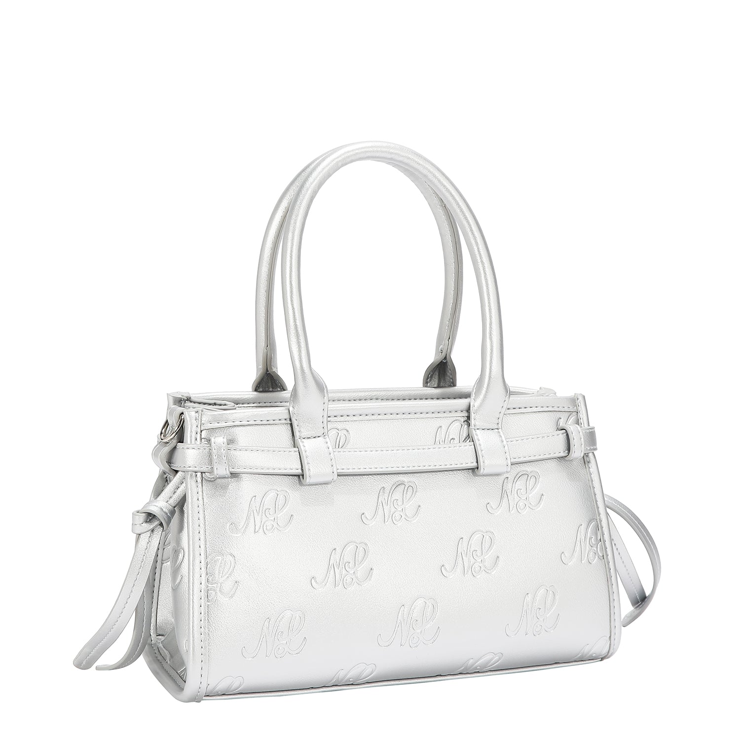 EMB17671 | Bolso de hombro con logotipo NL en relieve | Silver