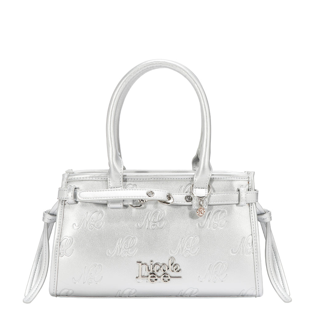 EMB17671 | Bolso de hombro con logotipo NL en relieve | Silver