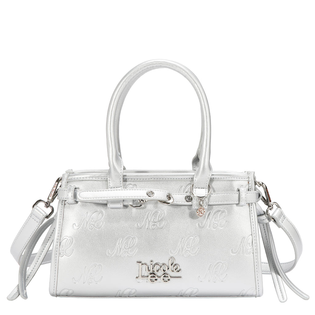 EMB17671 | Bolso de hombro con logotipo NL en relieve | Silver