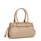 EMB17671 | Bolso de hombro con logotipo NL en relieve | Taupe