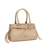 EMB17671 | Bolso de hombro con logotipo NL en relieve | Taupe