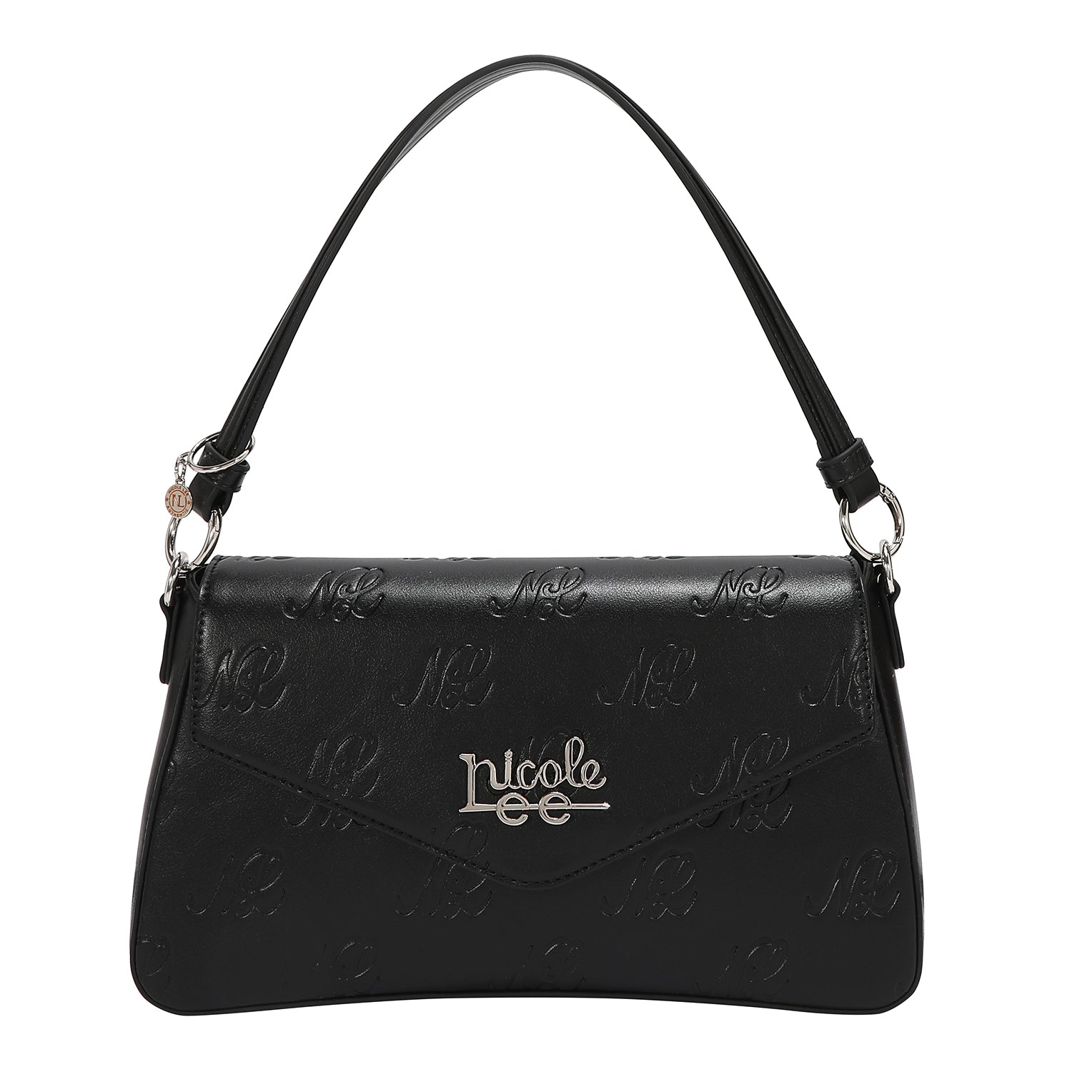 EMB17674 | Bolso tipo bowling con logotipo NL en relieve | Black