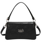 EMB17674 | Bolso tipo bowling con logotipo NL en relieve | Black